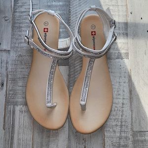 Alpine Swiss White Sandals NEW!